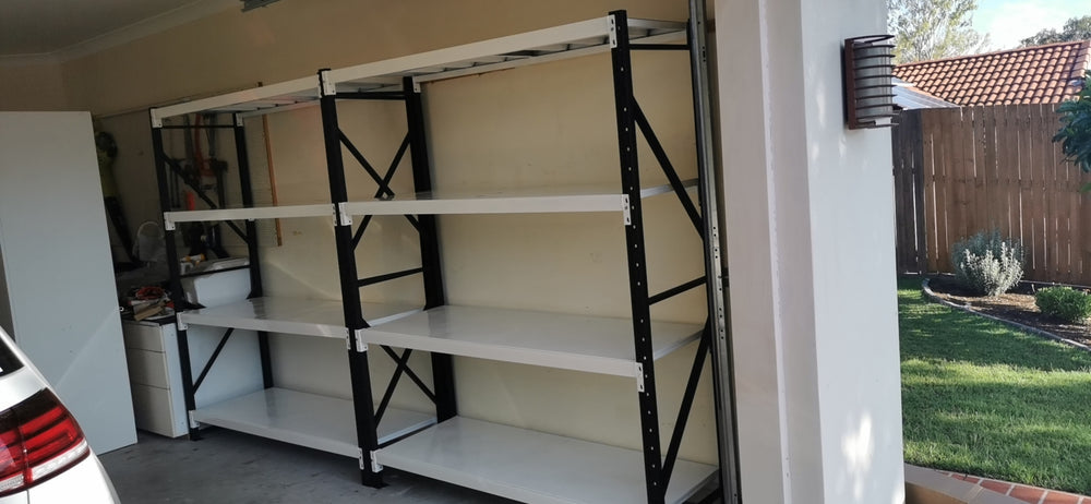 3.0m(W)*2.4m(H)*0.6m(D) 2000KG Connecting Shelving BLACK