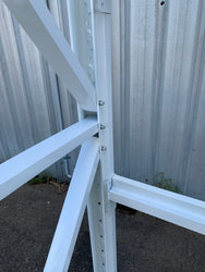 1.5m(W) x 2.0m(H) x 0.6m(D) Metal Shelving 1000KG White