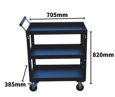 28' 3 SHELVES KNOCK-DOWN SERVICE CART