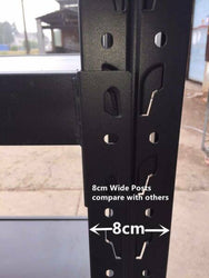 2.4m(W) x 2.0m(H) x 0.6m(D) 2000kg Connecting Shelving Black