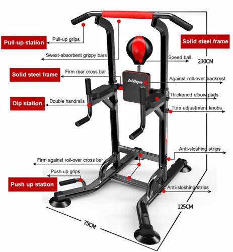 Yoleo pull up sales bar dip station