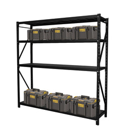 1.5m(W) x 1.8m(H) x 0.5m(D) Metal Shelving 800KG Black