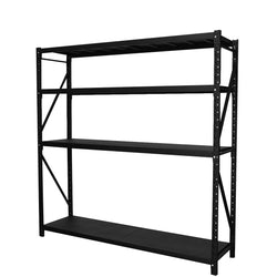 1.5m(W) x 2.0m(H) x 0.5m(D) Metal Shelving 800KG Black
